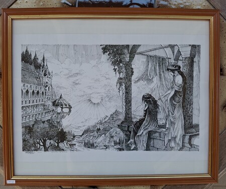 "Hermynia".encre sur papier.prix.me contacter.