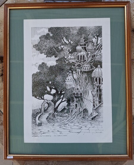 "Sweet home"encre sur papier.collection personnelle..