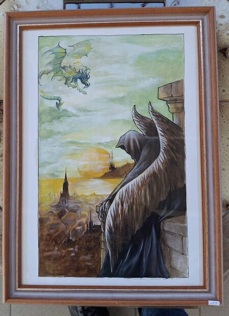 "L�attente".encre sur papier.collection personnelle..