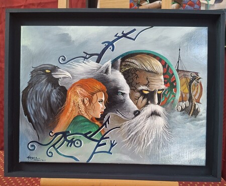 WIKING�S DREAMS. Huile s/toile.30x40. Prix.me contacter..