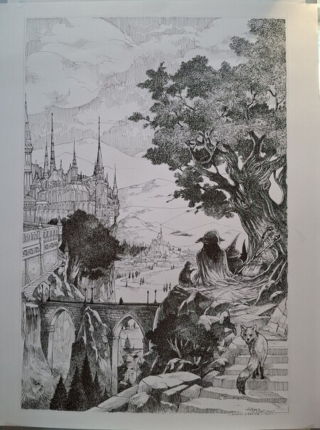 CITIES OF THE VALLEY. Encre sur papier.prix.me contacter..