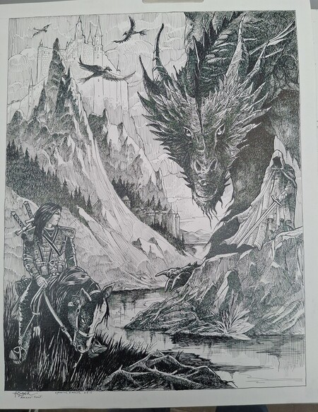 "SMAUG".encre sur papier.30x40.collection personnelle..