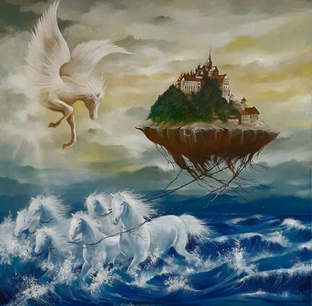 TEMPUS FUGIT .huile s/toile.80x80.prix.me contacter..